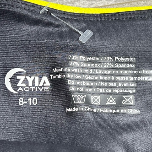 Zyia NeonYellow Metallic Legging’s 8-10 - Picture 8 of 10